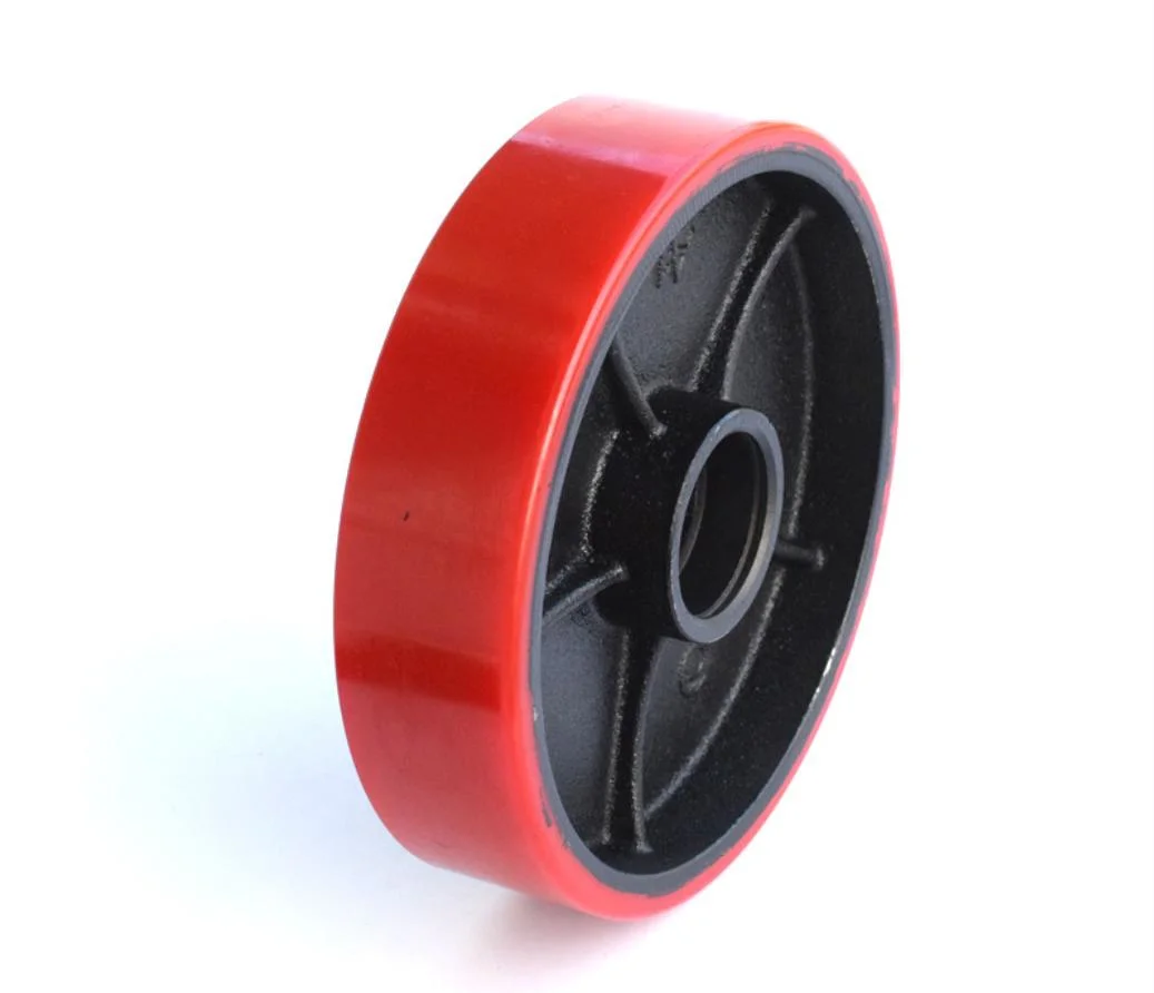 Forklift Parts China Factory 200mm*50mm Red PU Wheel for Xilin Manual Hand Pallet Truck
