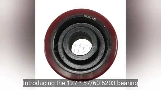127*57/60 (6203 bearing) Xilin Forklift Pallet Truck PU Wheel 